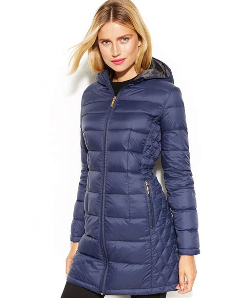 blue michael kors puffer jacket|michael kors puffer jackets men's.